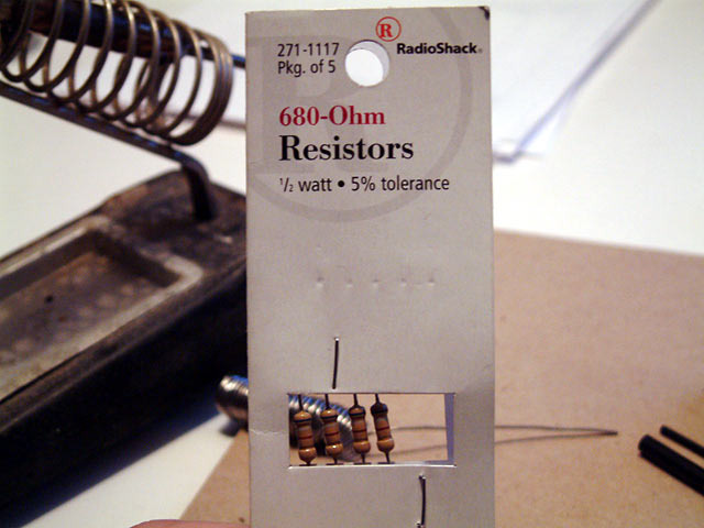 resistors - LED for reminder
